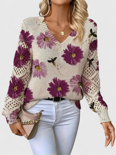 Aurélie | Elegant Floral Sweater