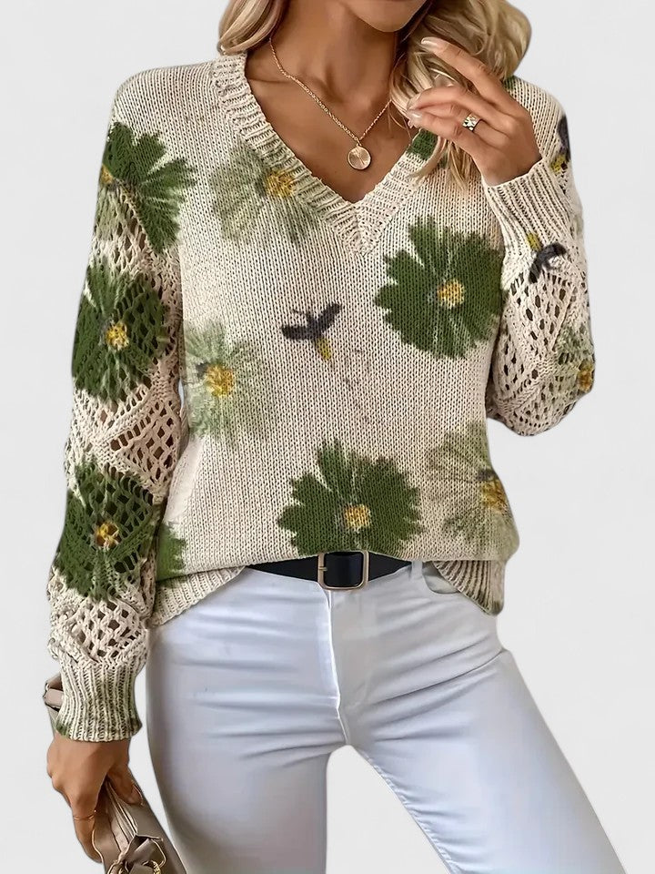 Aurélie | Elegant Floral Sweater