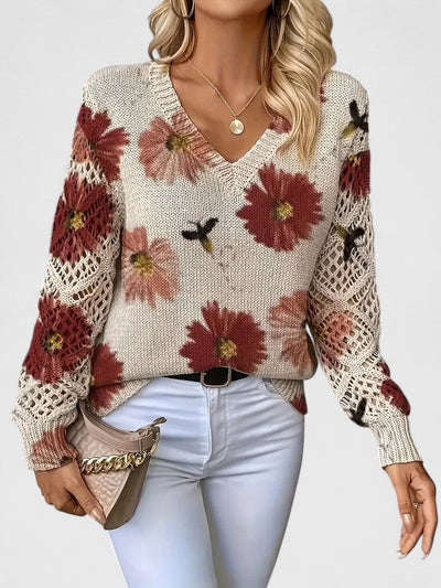 Aurélie | Elegant Floral Sweater