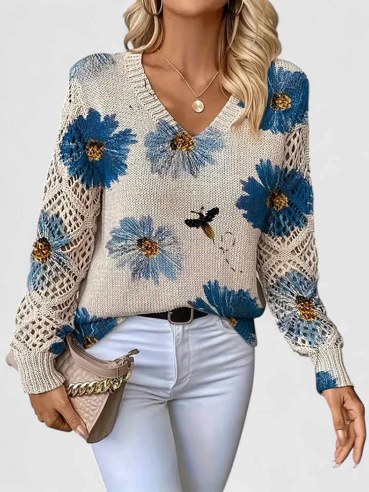 Aurélie | Elegant Floral Sweater