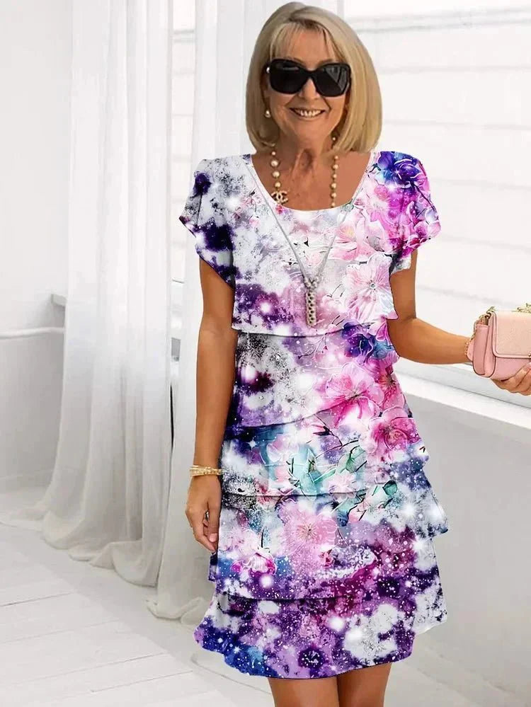 Jenna | Cascading Floral Dress