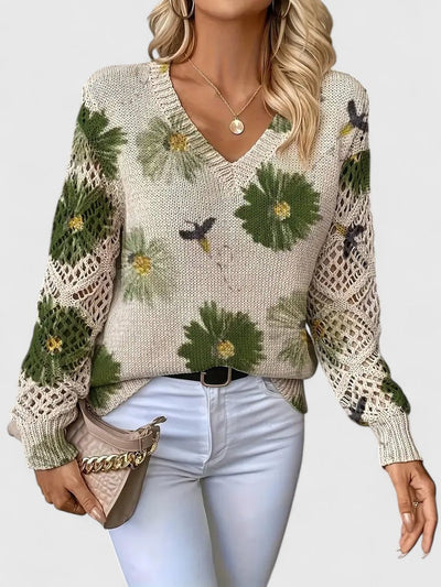 Aurélie | Elegant Floral Sweater