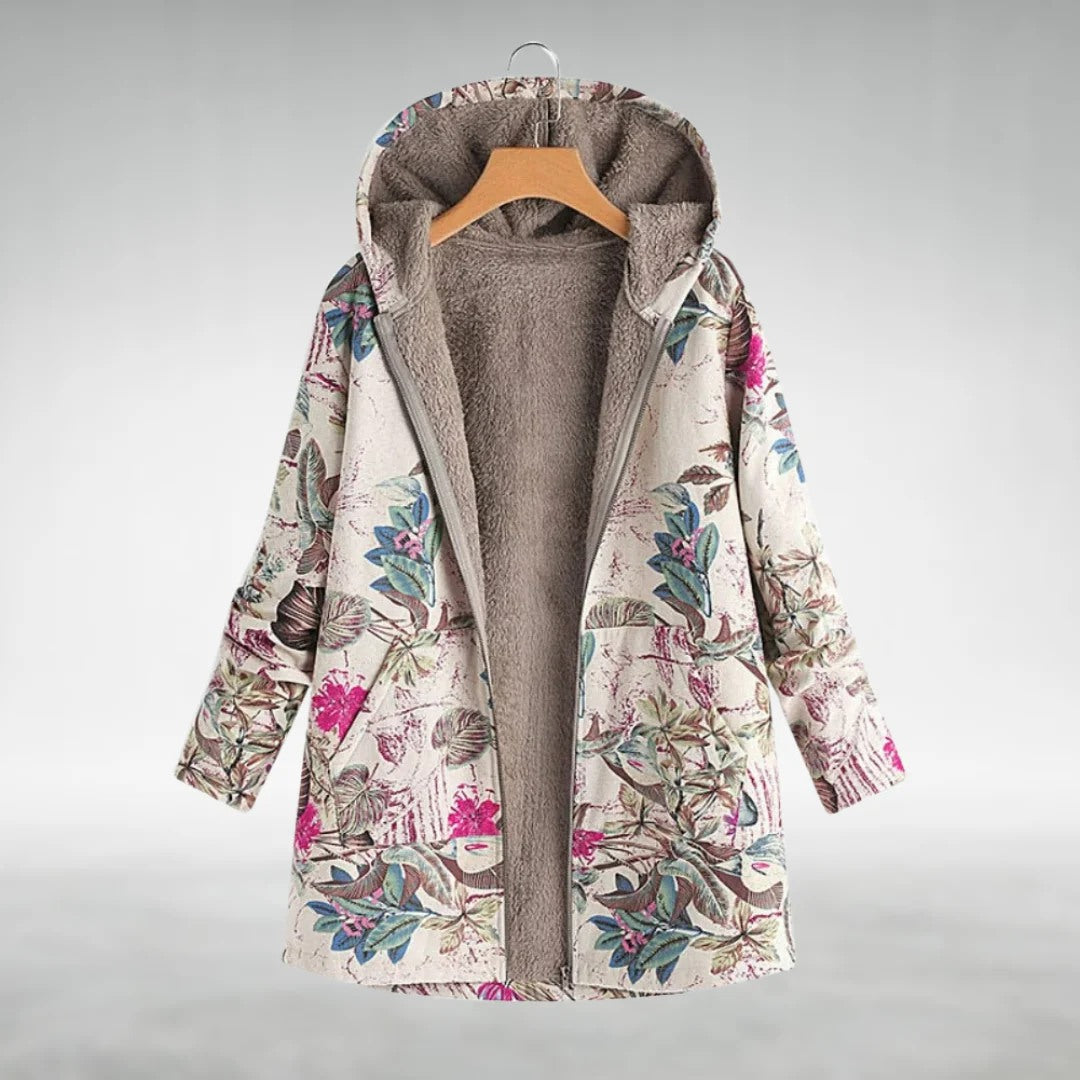 Elena | Stylish Floral Fleece Jacket