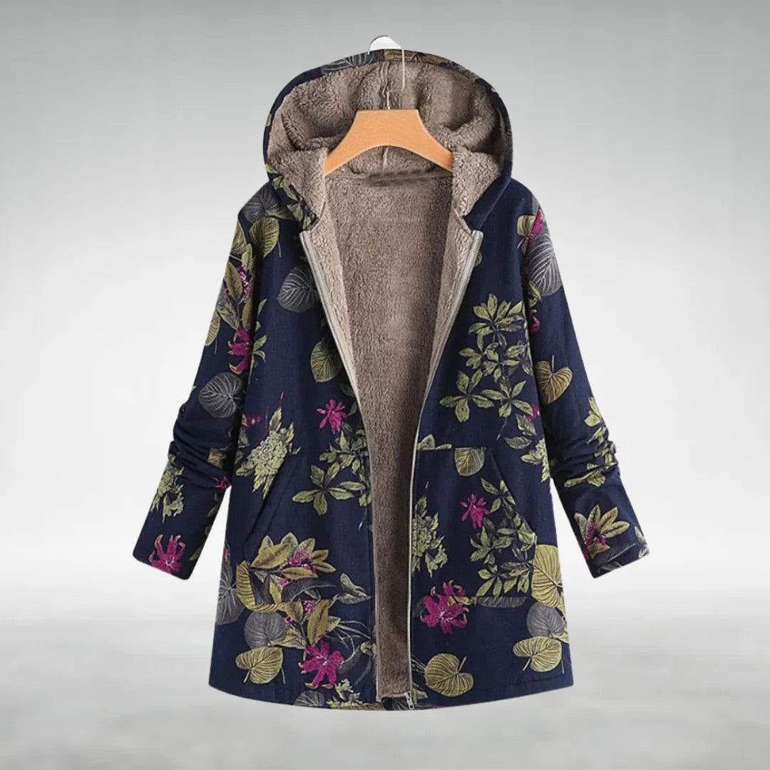 Elena | Stylish Floral Fleece Jacket